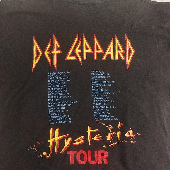 Def Leppard - Hysteria American Tour T-Shirt. Like new! - Picture 2 of 2